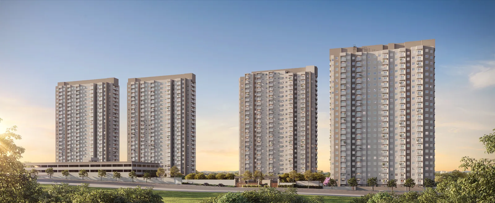 Vista do empreendimento do Natuá — perspectiva ilustrada